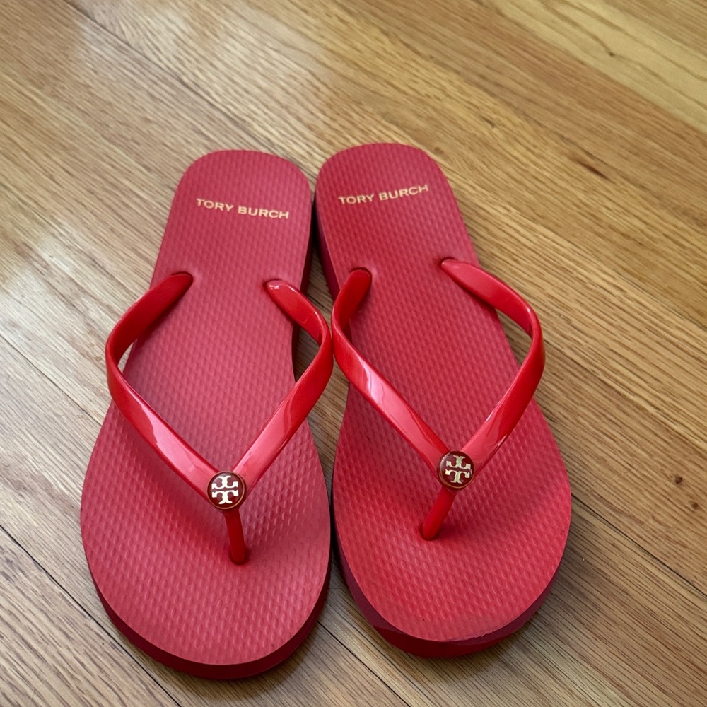 Tory Burch Red Flip Flop Sandals